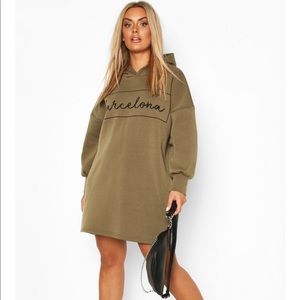 Brand new Barcelona sweatshirt dress from Boohoo